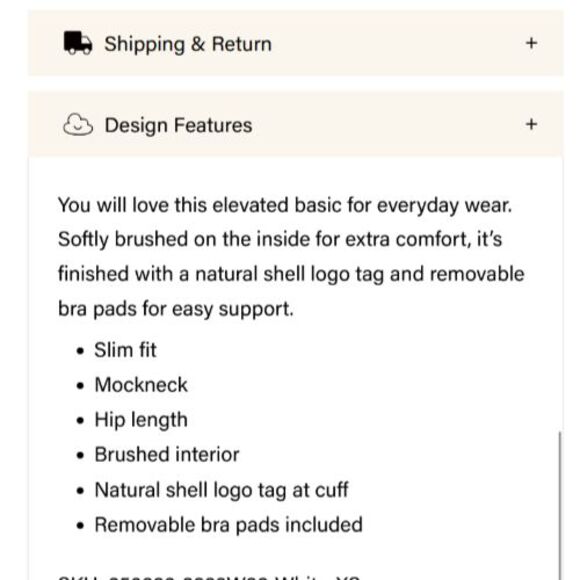 OGL EcoMousse ProWarm Mock Neck Long Sleeve Brami Top Biege Size Medium - Picture 10 of 11